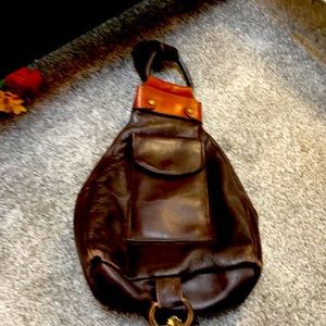 Beautiful leather backpack